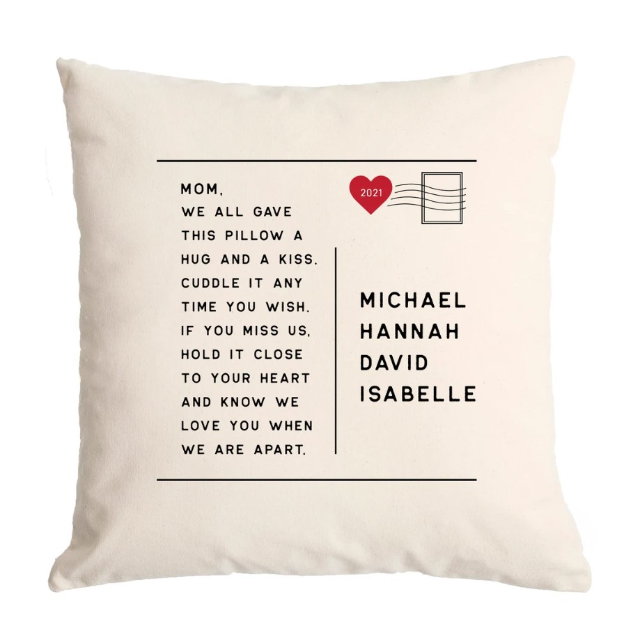 Personalized Grandma Pillowcase Custom Long Distance Pillow For Mom Dad Grandma Mothers Day Gift Pillowcase With Custom Names